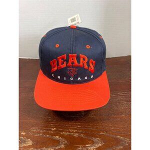 Vintage Chicago Bears Drew Pearson Snapback Hat Navy & Orange NFL M3